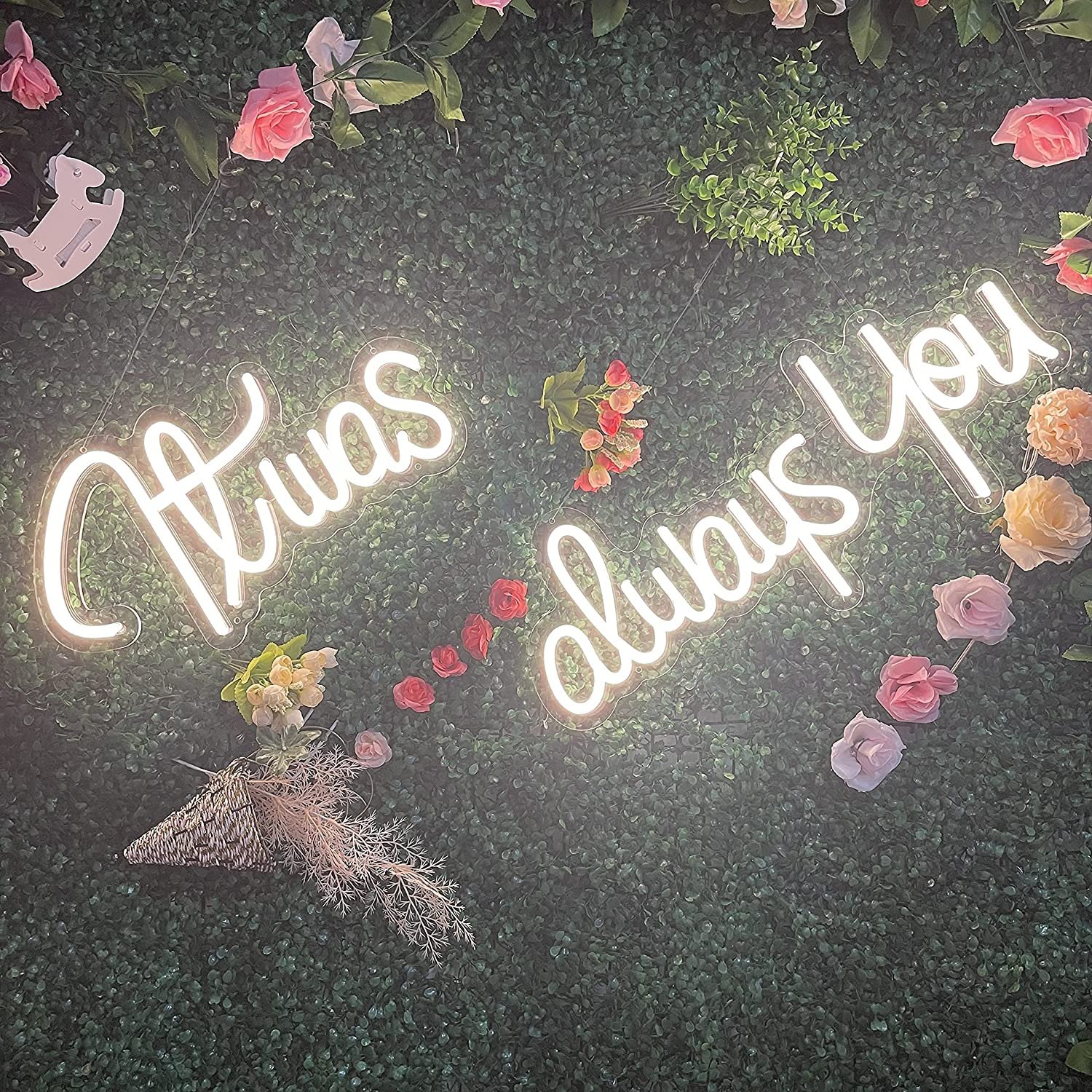It Was Always You Neon Sign for Valentines Day Decor Neon Light Signs for Wedding Anniversary Neon Light Decor