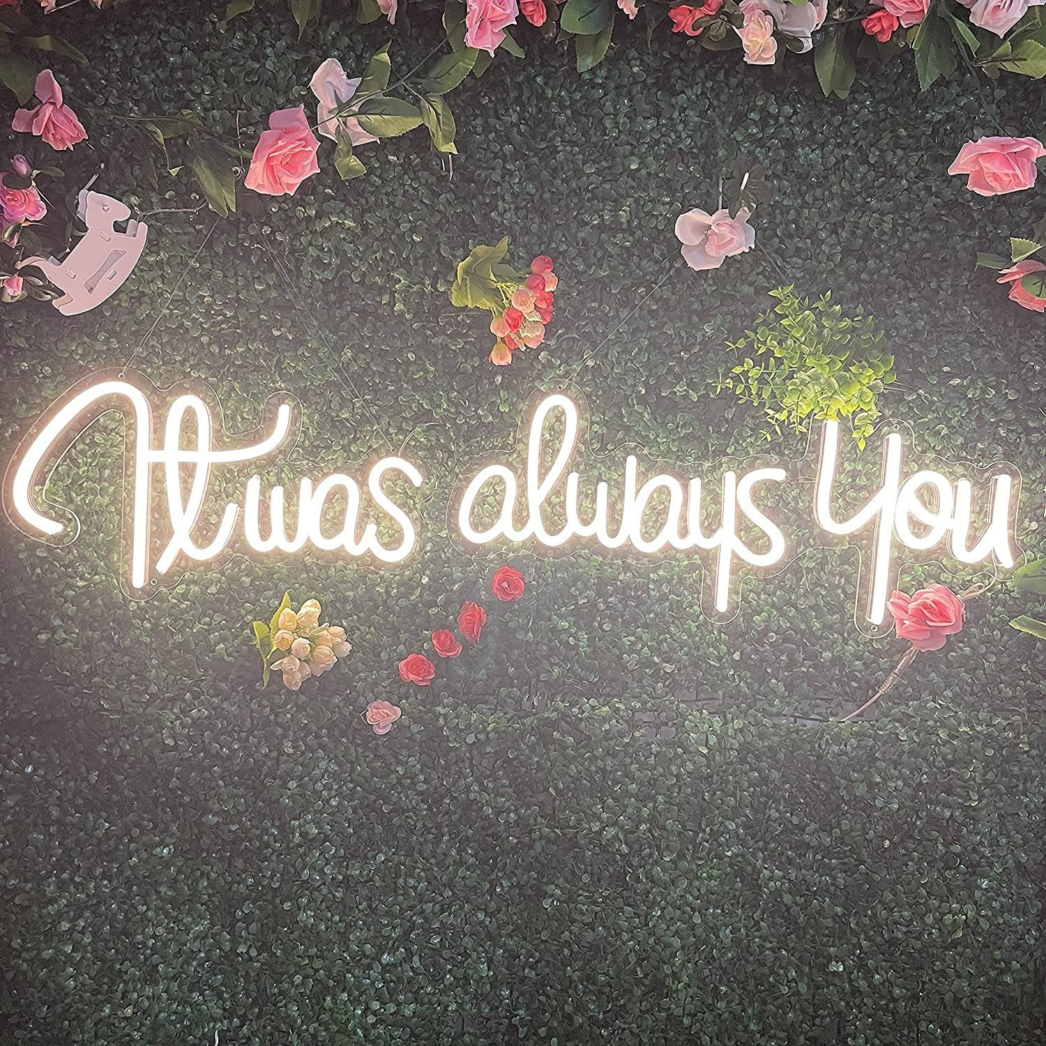 It Was Always You Neon Sign for Valentines Day Decor Neon Light Signs for Wedding Anniversary Neon Light Decor
