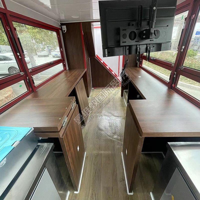 High Quality Factory Price Food Trailer Food Truck Customize Fast Food Drink Cart Double Decker Bus
