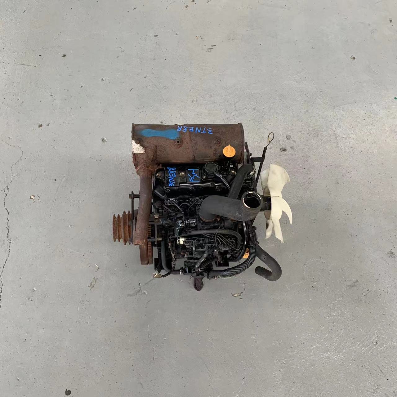 3 Cylinder Second Hand Complete Engine 3TNE88 Used diesel Engine
