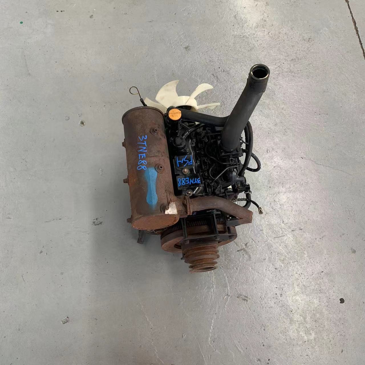 3 Cylinder Second Hand Complete Engine 3TNE88 Used diesel Engine