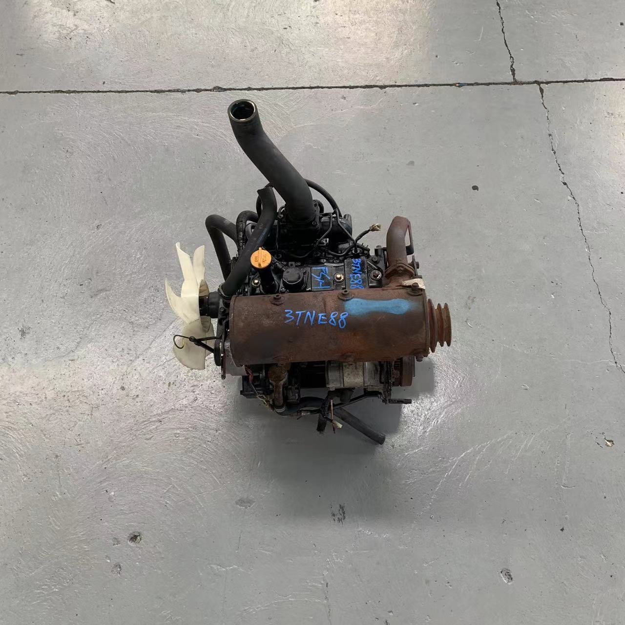 3 Cylinder Second Hand Complete Engine 3TNE88 Used diesel Engine