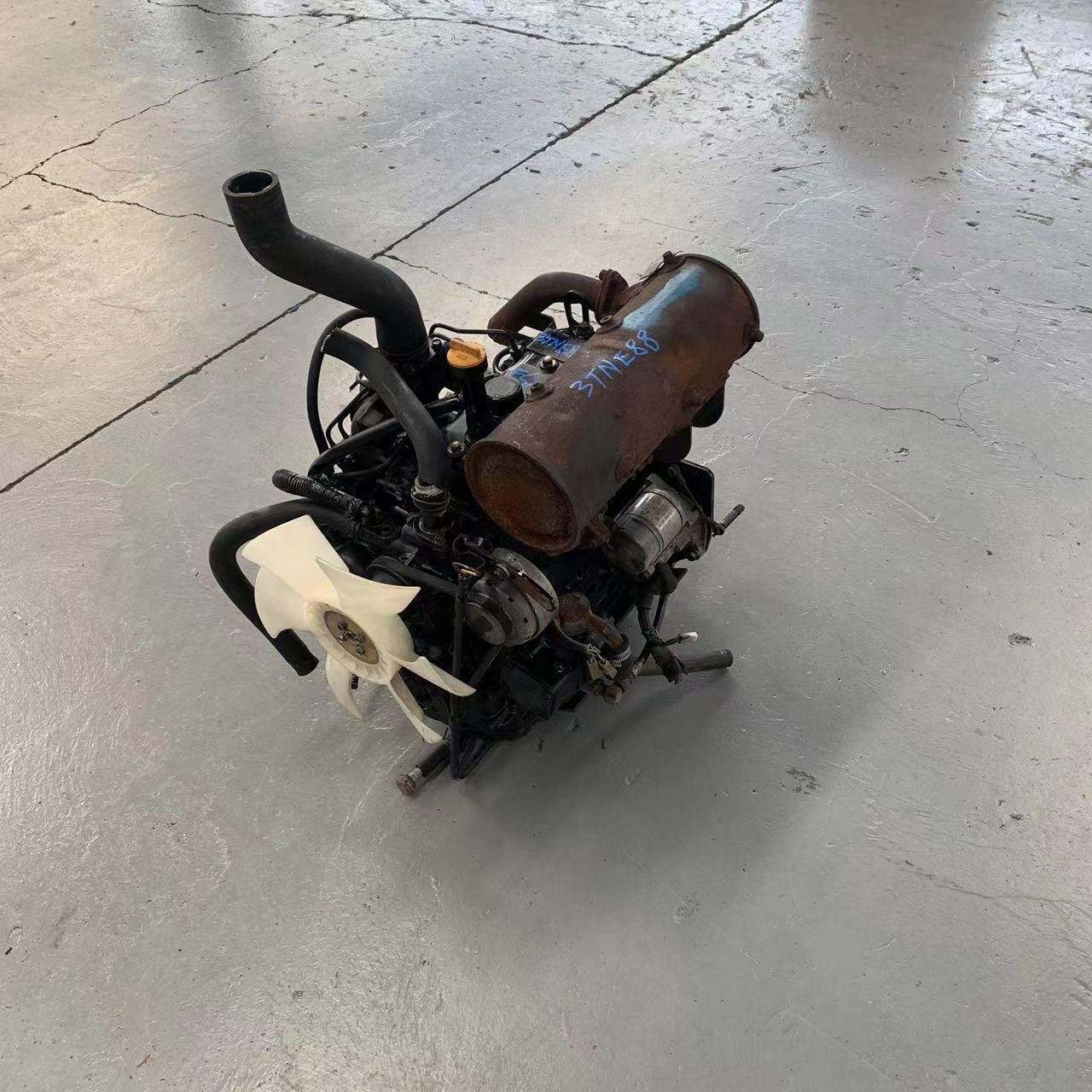 3 Cylinder Second Hand Complete Engine 3TNE88 Used diesel Engine