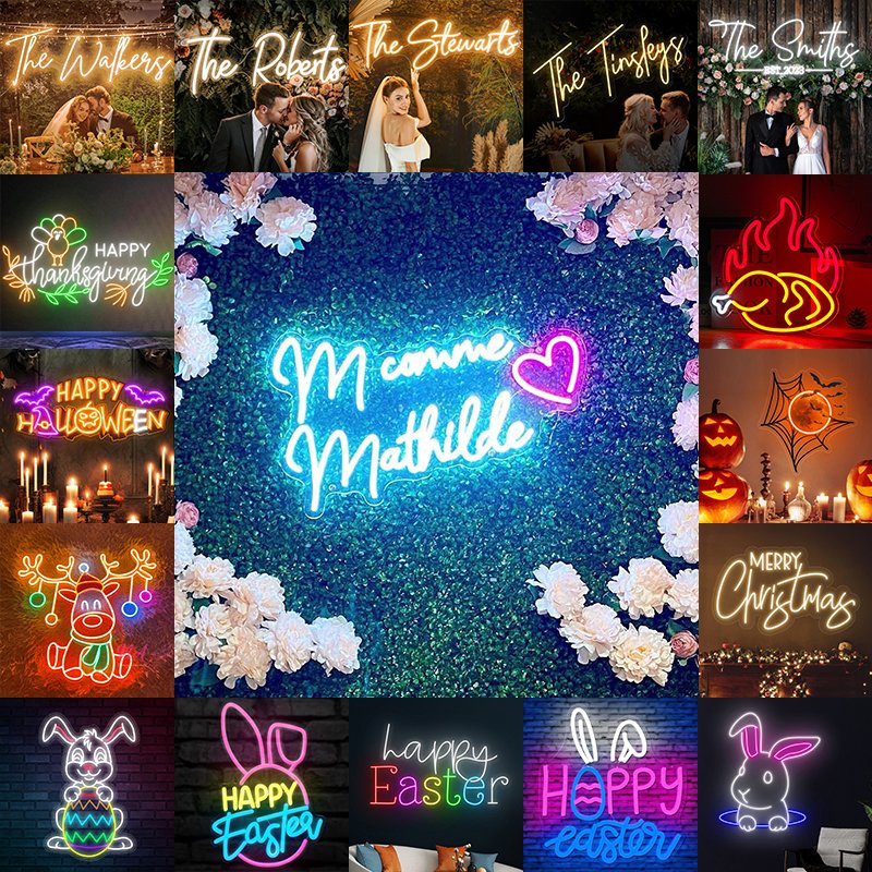 Customizable Neon Light Decor for Wedding Wall Decor Bright LED Durable No Dimming or Fading