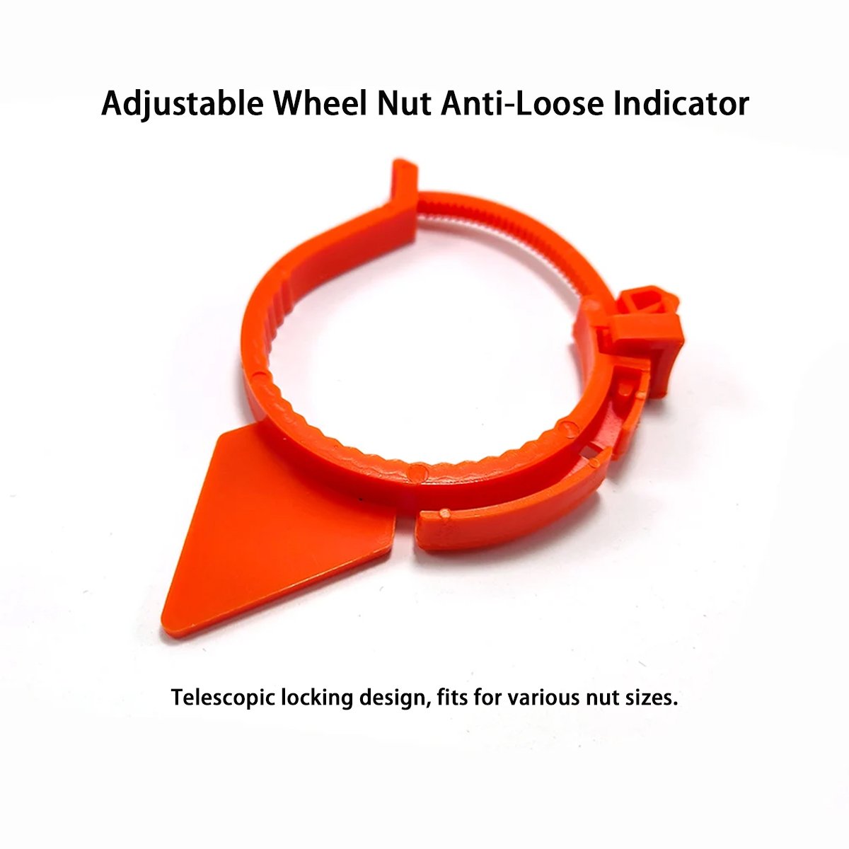 24mm-30mm Adjustable Wheel Hex Nut Indicator Wheel Nut Loose Indicator Yellow Green Orange Compatible with Truck Trailer Bus