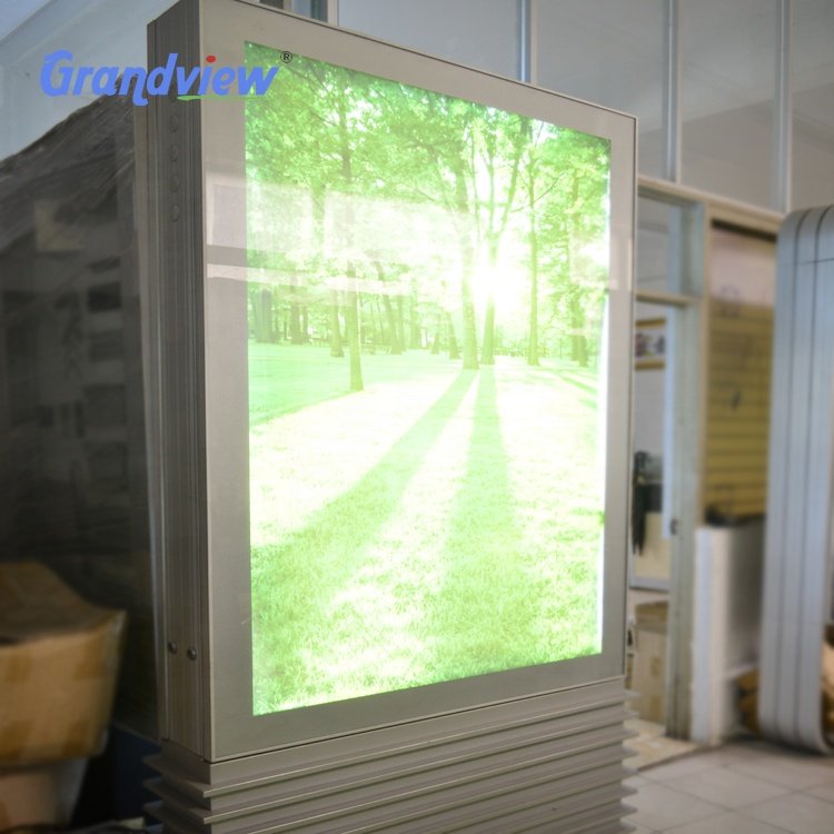 City Street Bus Stop Free Standing Advertising Scrolling Mupi Light Box