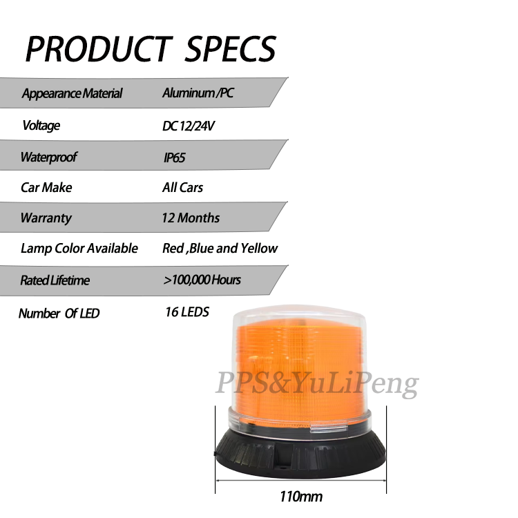 LED Car Truck Warning Flash Beacon Strobe Emergency Light School Bus Lamp Magnetic Base