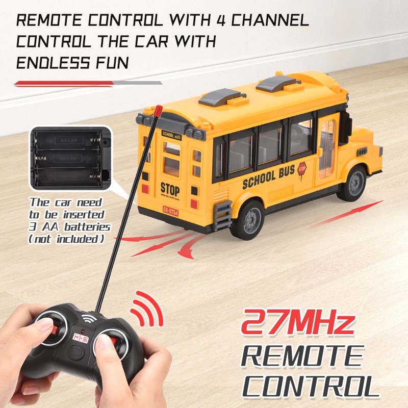 Hot Sale Remote Control Ambulance Toy Car and School Bus Toy with Light