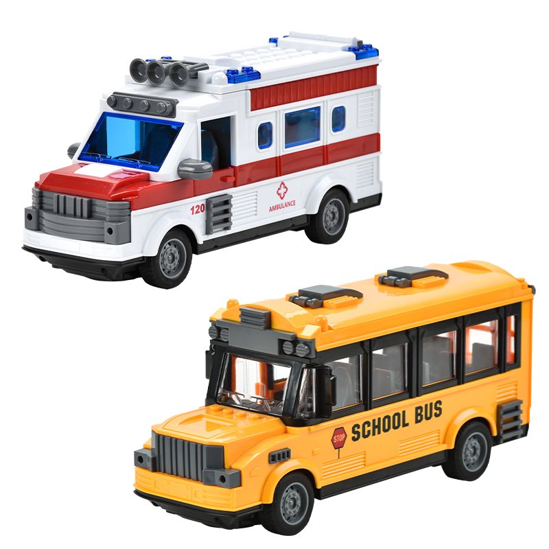 Hot Sale Remote Control Ambulance Toy Car and School Bus Toy with Light