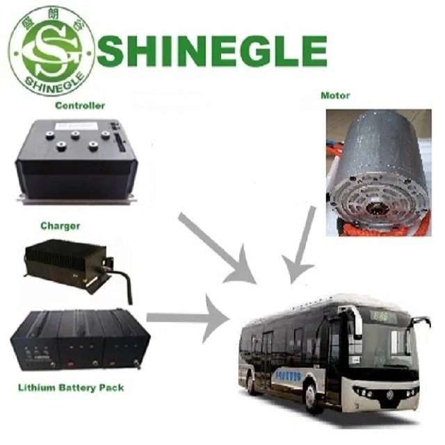 SHINEGLE 384V 120KW 50KW PMSM Motor Controller Full Kits Battery Gearbox for Mini Bus Conversion System