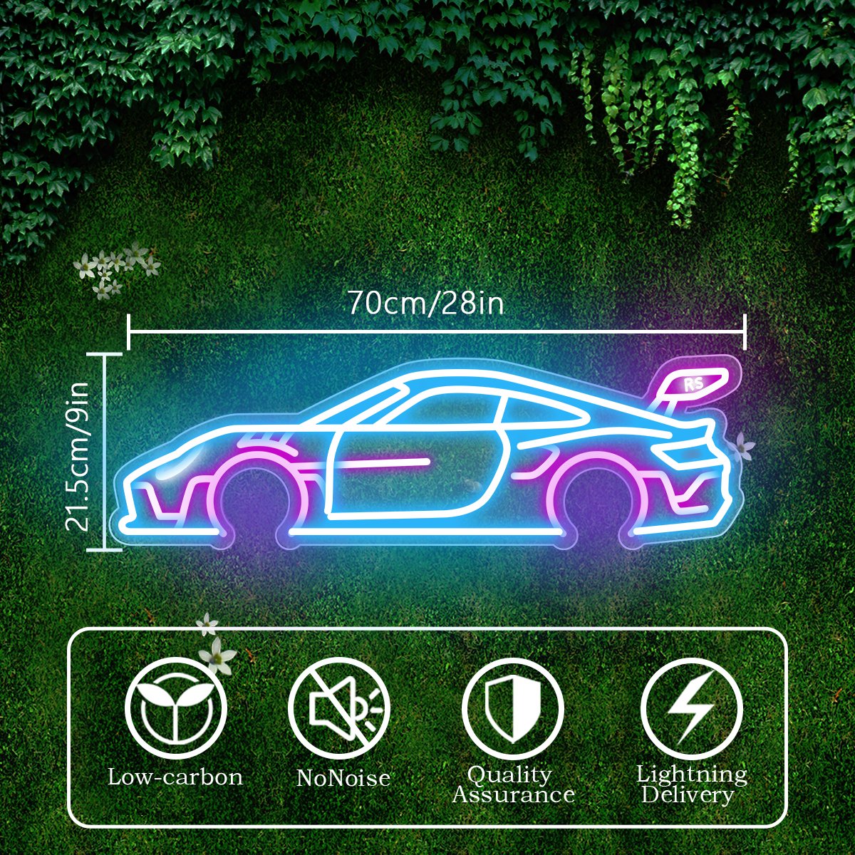Custom-made Neon Car Shape for Racing Venue Home Bedroom Garage Cool Neon Car to Create Cool Atmosphere