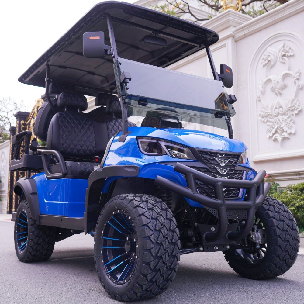 2023 New Energy 6 Seater Customized 7.5KW AC Motor Lithium Ion Battery 30mph Lifted Off Road Electric Golf Carts