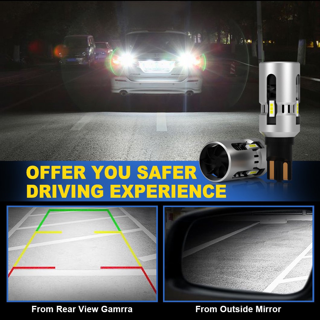 Gview High Quality Car LED Backup Lights Super Bright Error Free for Backup Reverse Tail Lights 6500K White Led Lights Bulbs