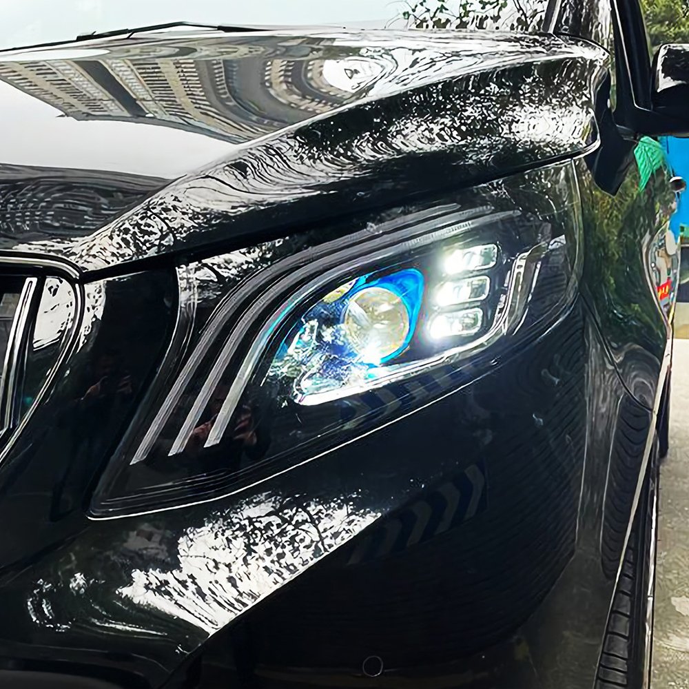 Car Lights for Vito W447 V-Class 2016-2023 Metris LED Headlight Assembly Upgrade Maybach Style Design Exterior Auto Accessories
