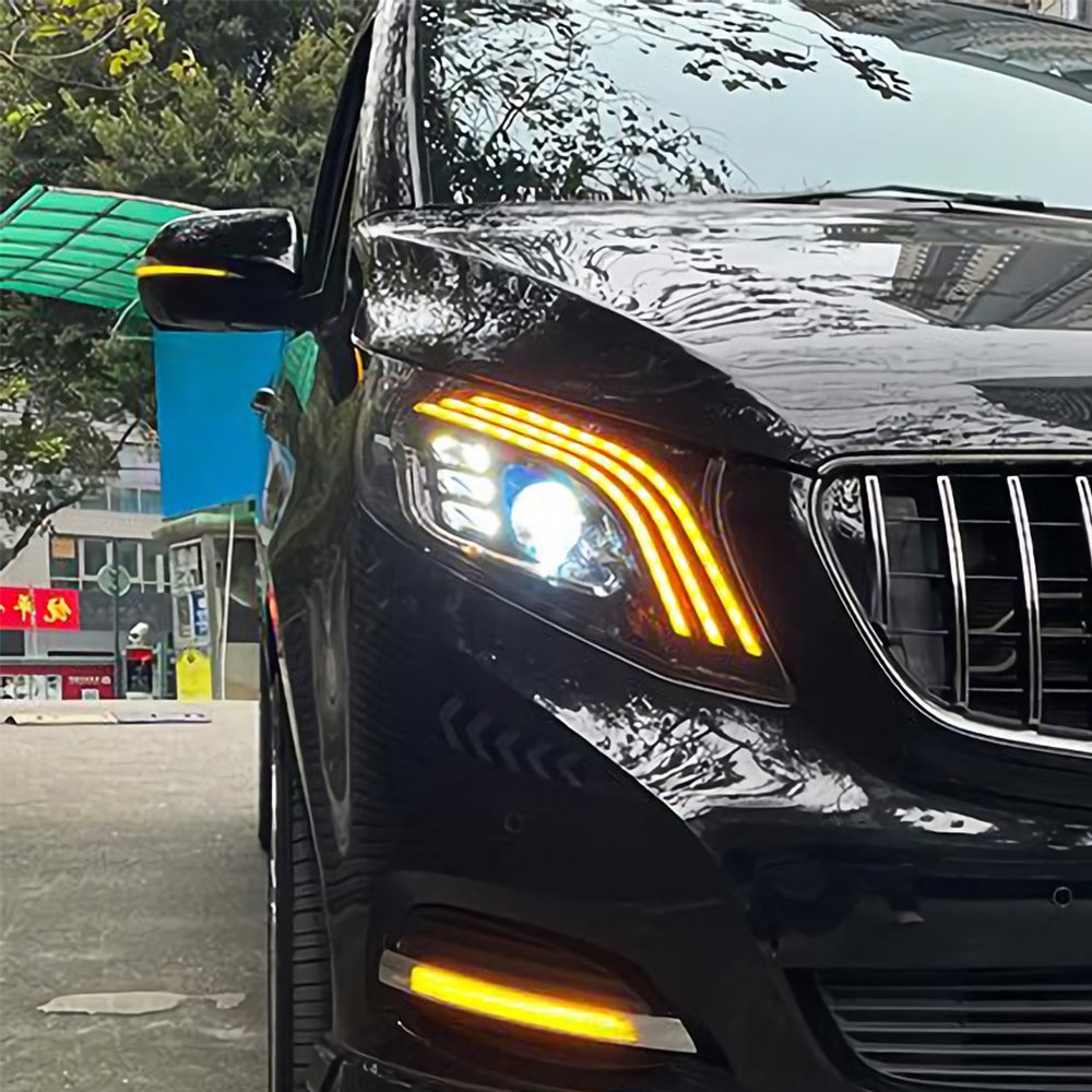 Car Lights for Vito W447 V-Class 2016-2023 Metris LED Headlight Assembly Upgrade Maybach Style Design Exterior Auto Accessories