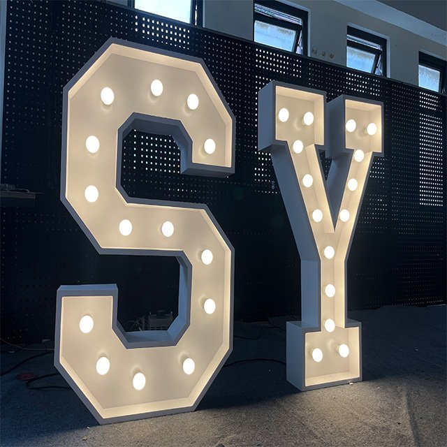 2024 Wholesale Led Metal Stands 3ft 4ft 5ft Large Giant Big Light up Marquee Number for Wedding Decorations Event