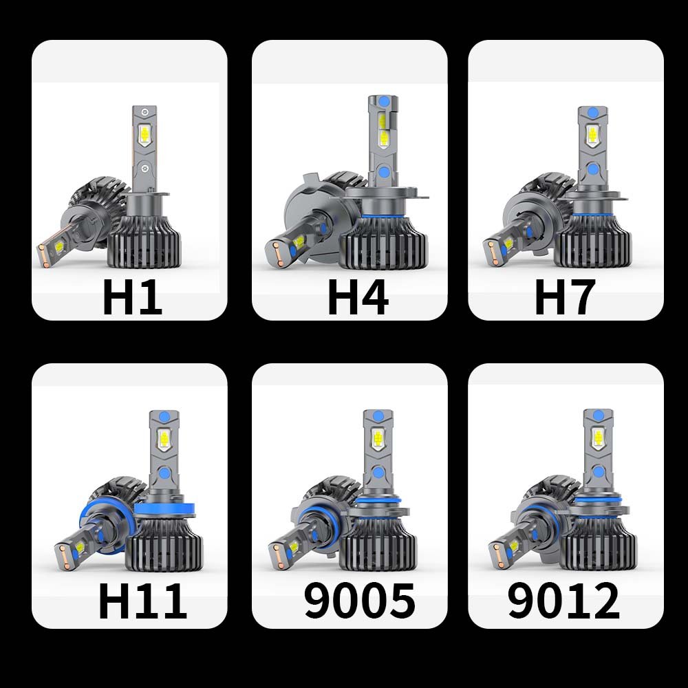 T6 Strong Canbus Waterproof 160w 16000LM 3570Chips Double Copper Tubes 9012 9005 9006 H4 H7 H11 LED Headlights