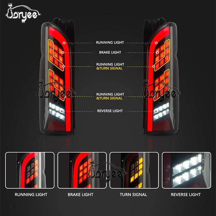 NEW Full LED Signal Taillight Sequential Back Light for Hiace KDH 200 2005-2018 2010 2012 Commuter Modified Van Accessory