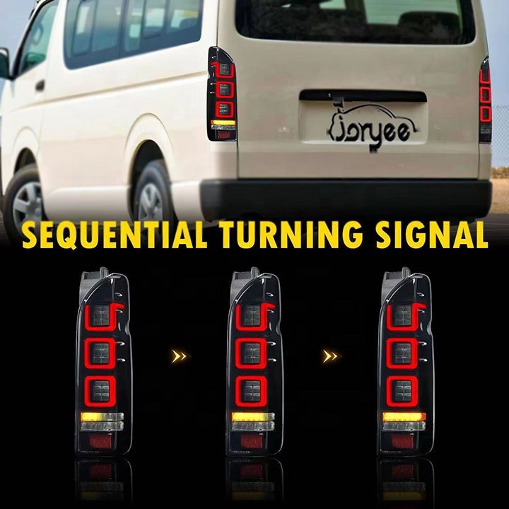 NEW Full LED Signal Taillight Sequential Back Light for Hiace KDH 200 2005-2018 2010 2012 Commuter Modified Van Accessory
