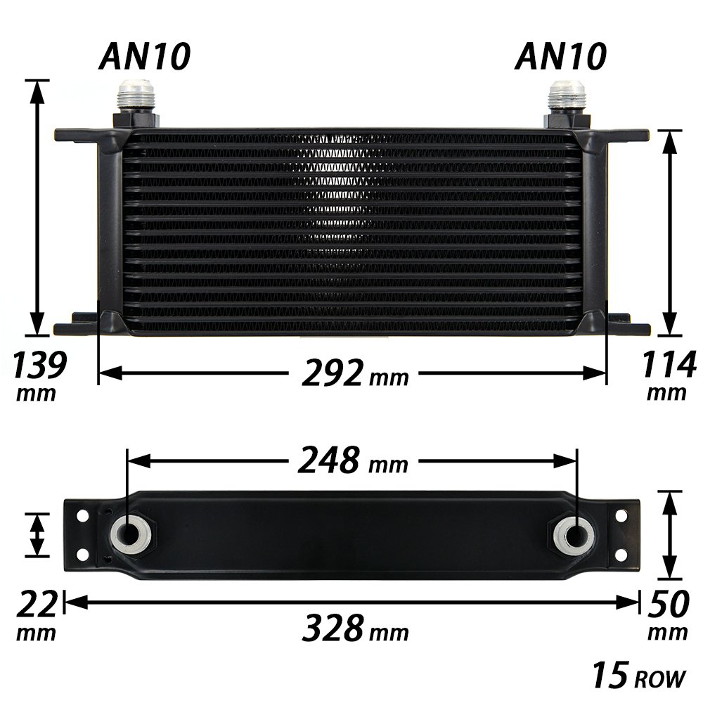 7/10/13/16/19/25/30 Rows AN10 Aluminum Radiator British Type Car Engine Oil Cooler Cooling Radiator Replacement Universal Cooler