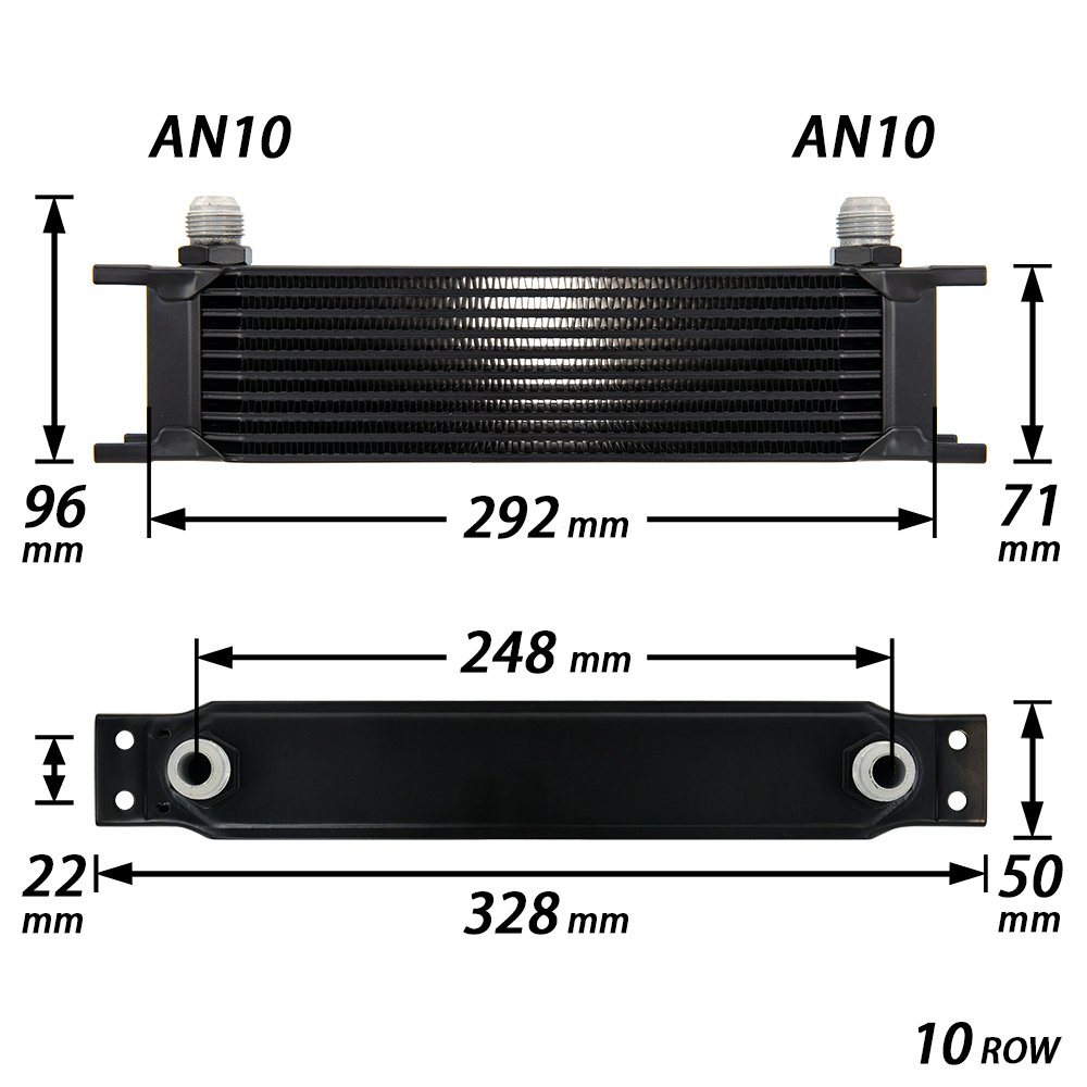 7/10/13/16/19/25/30 Rows AN10 Aluminum Radiator British Type Car Engine Oil Cooler Cooling Radiator Replacement Universal Cooler