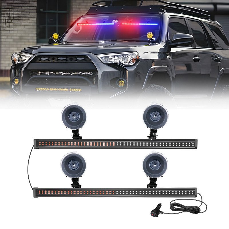 Yosovlamp Car Front and Rear Windshields Modified with One to Two Ranger Long bar Lights 192 LED Roof Warning Lights