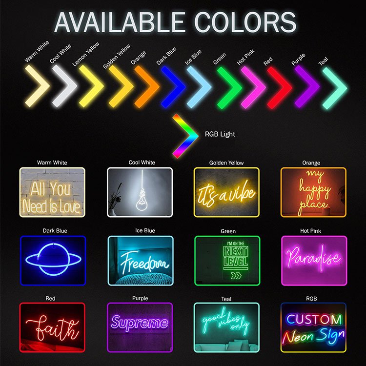 High Quality Acrylic the Neon Lights Neon Sign China Factory Custom Made Neon Signs Wedding Sign