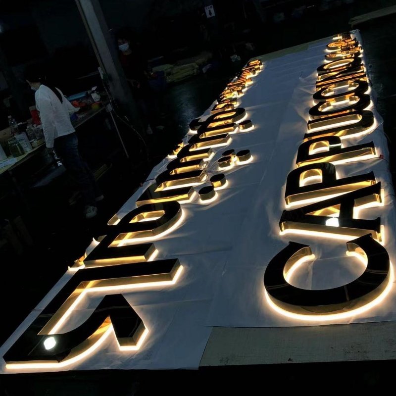 Alibaba Advertising 3d Letter Sign Board Shop Name Signboard Newest Company Logo Custom Led Signs Outdoor Illuminated Sign