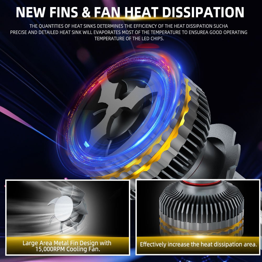 Popnow LED H4 Headlight Car Light Bulb 9005 9006 Led Light Car H7 12V 9004 9007 H13 H11 Luce Para Auto Xenon Light