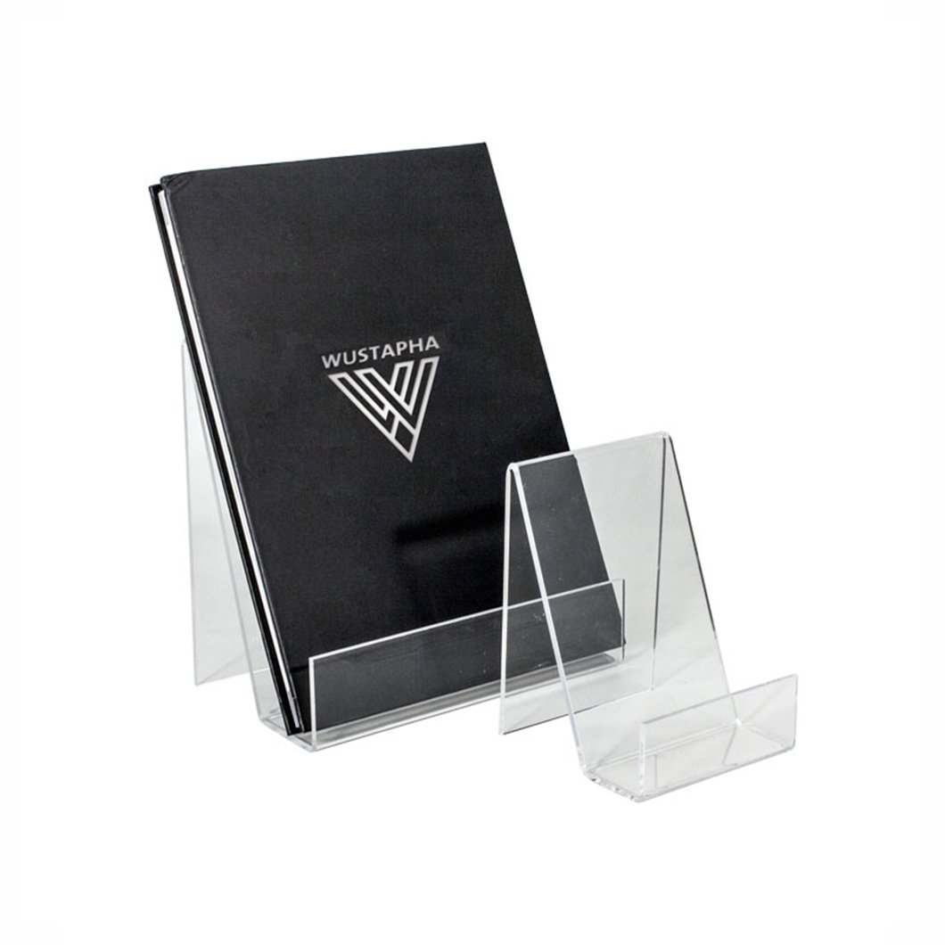 Hot Sale Acrylic Book Stand With Ledge Display Clear Acrylic Display Easel Holder for Albums Books Music Sheets Displaying