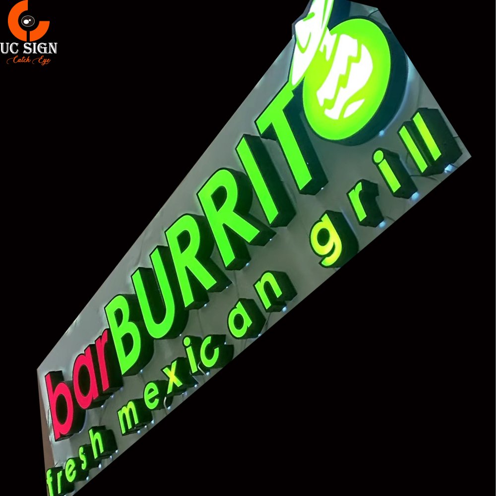 Custom Store Front Acrylic Letter Sign Electronic Led Advertising Light Signs Illuminated 3d Led Signs