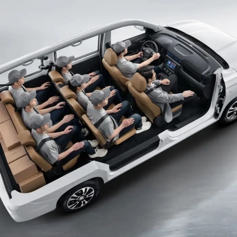 Vehicle Dongfeng Fengon E380people Carrier 7seater vans Car Mini Van Electric Mpv Dongfeng Dfsk Electric Mini Bus Family Minivan