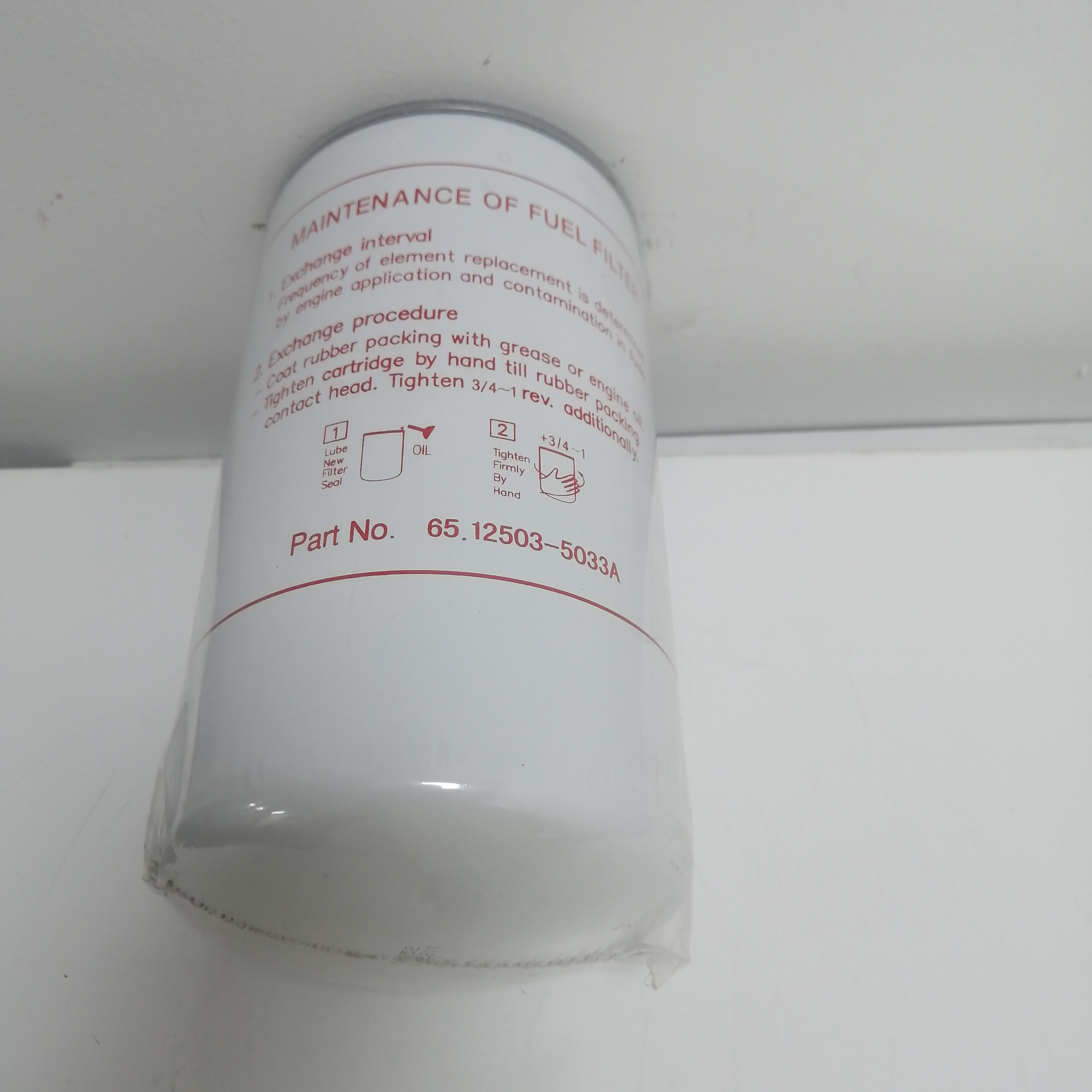 Daewoo Truck Excavator Bus Part DL08 65.12503-5033 65.12503-5020 Fuel Filter for Doosan Engine