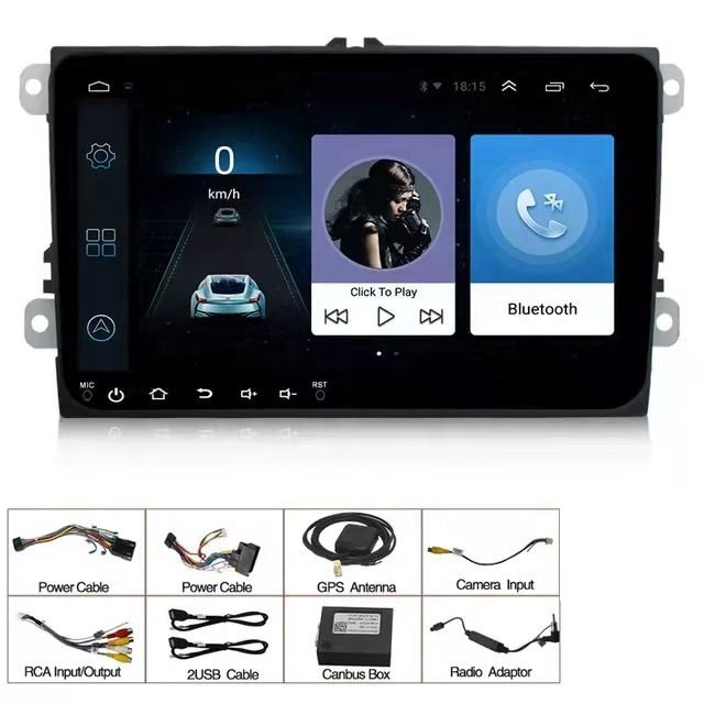 XinYoo 9'' Android GPS for VW in Car Audio USB WIFI Mirror Link with Can Bus Car Radio DVD Player Car MP5 Player
