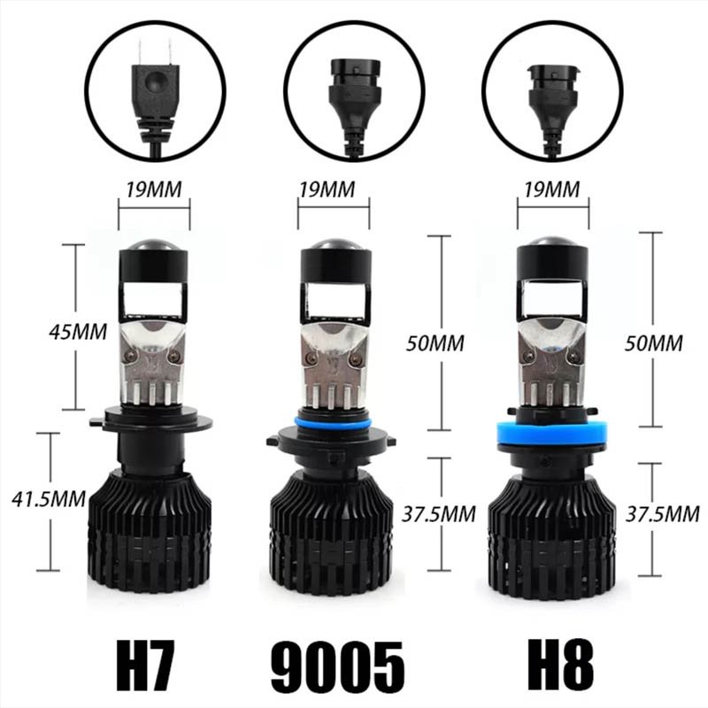 2022 Newest Mini Led Lens Y9 Projector Led Headlight Lens H7 H11 9005 Laser Headlights Auto Lighting Systems