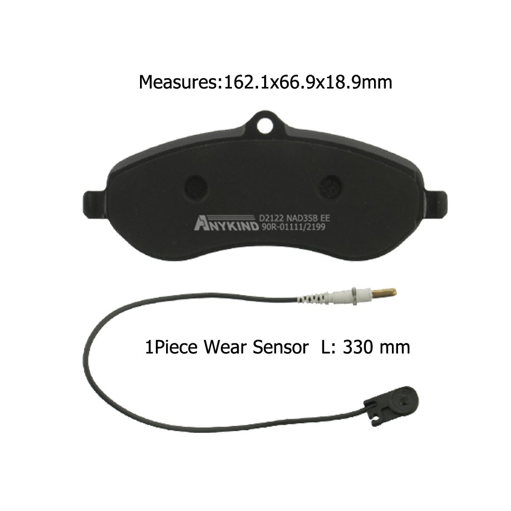 D2122-9358 Front Brake Pads for Peugeot Expert Tepee VF3X Bus 01/2007-04/2016