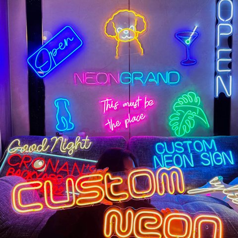 Rebow Dropshipping Free Design Custom Led Neon Light No Moq Led Custom Neon Sign for Bedroom Birthday Party Home