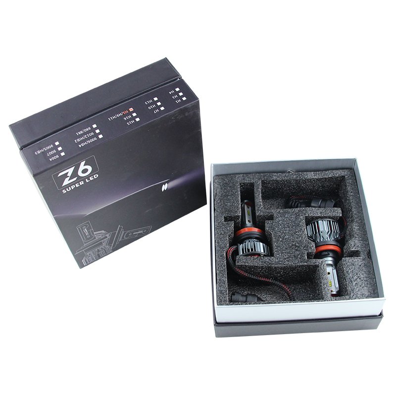 Z6 All in One Car LED Headlight Super Bright 5800LM 50W 360 Degrees Adjustable IP68 Intelligent Driver 6500K H1 H4 H11 9005