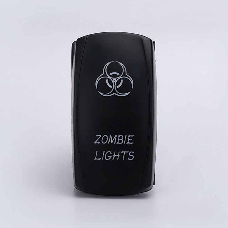 Zombie Lights Car Boat Waterproof 12v Electric ON-OFF Lasered LED Marine Switch Panel Illuminated Latching Rocker Switch
