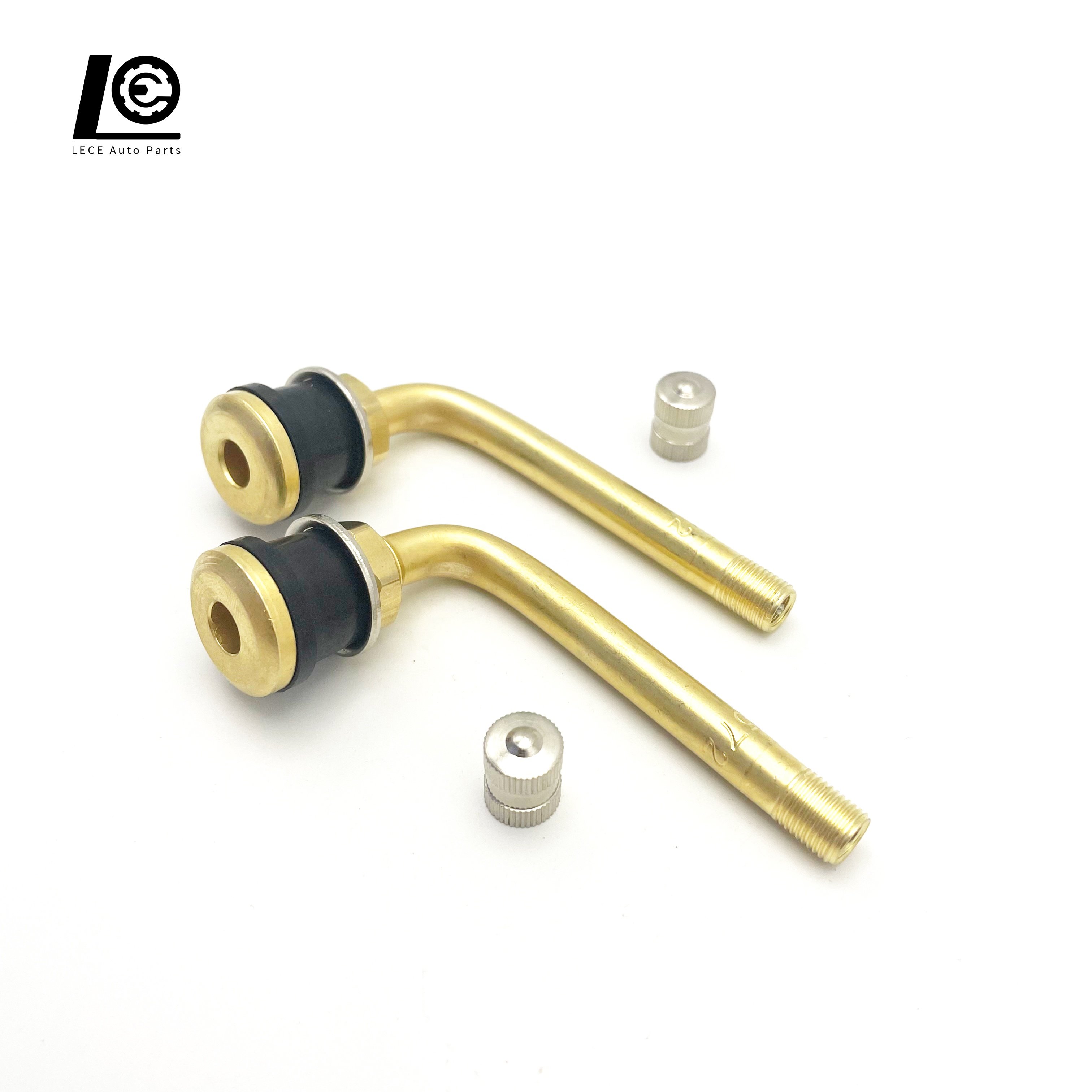 90 Degree TR571C Wheel Parts Brass Tubeless Tyre Metal Clamp-in Truck Tire Valves for Truck and Bus