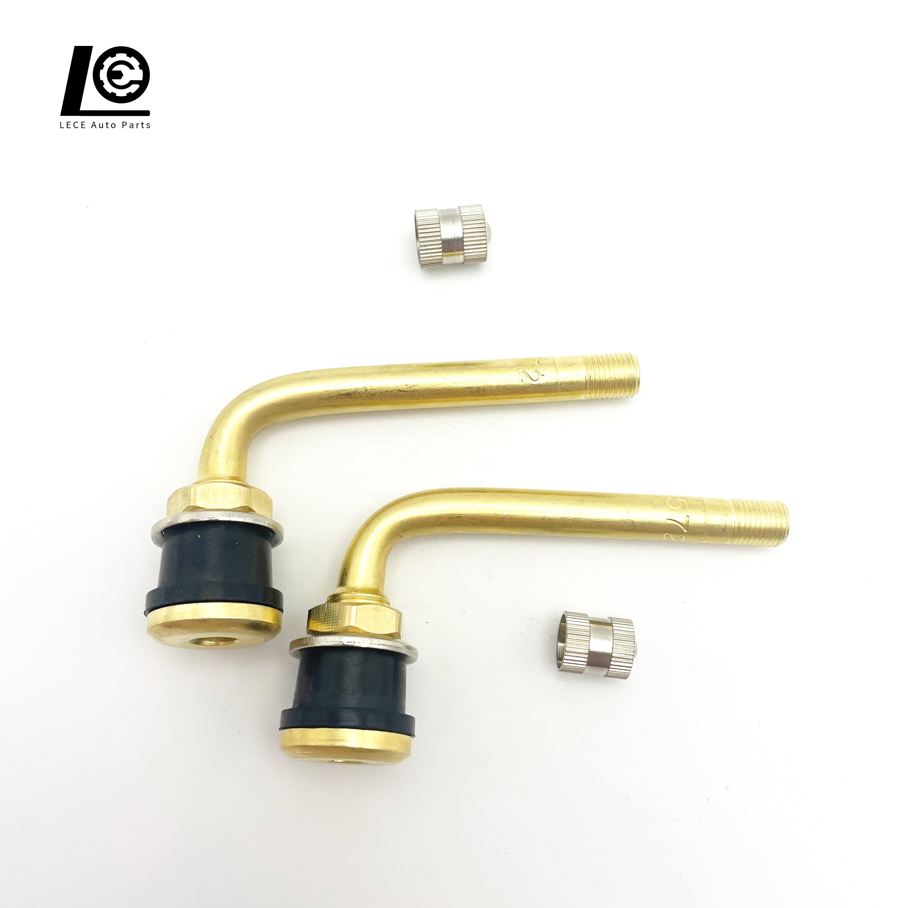 90 Degree TR571C Wheel Parts Brass Tubeless Tyre Metal Clamp-in Truck Tire Valves for Truck and Bus