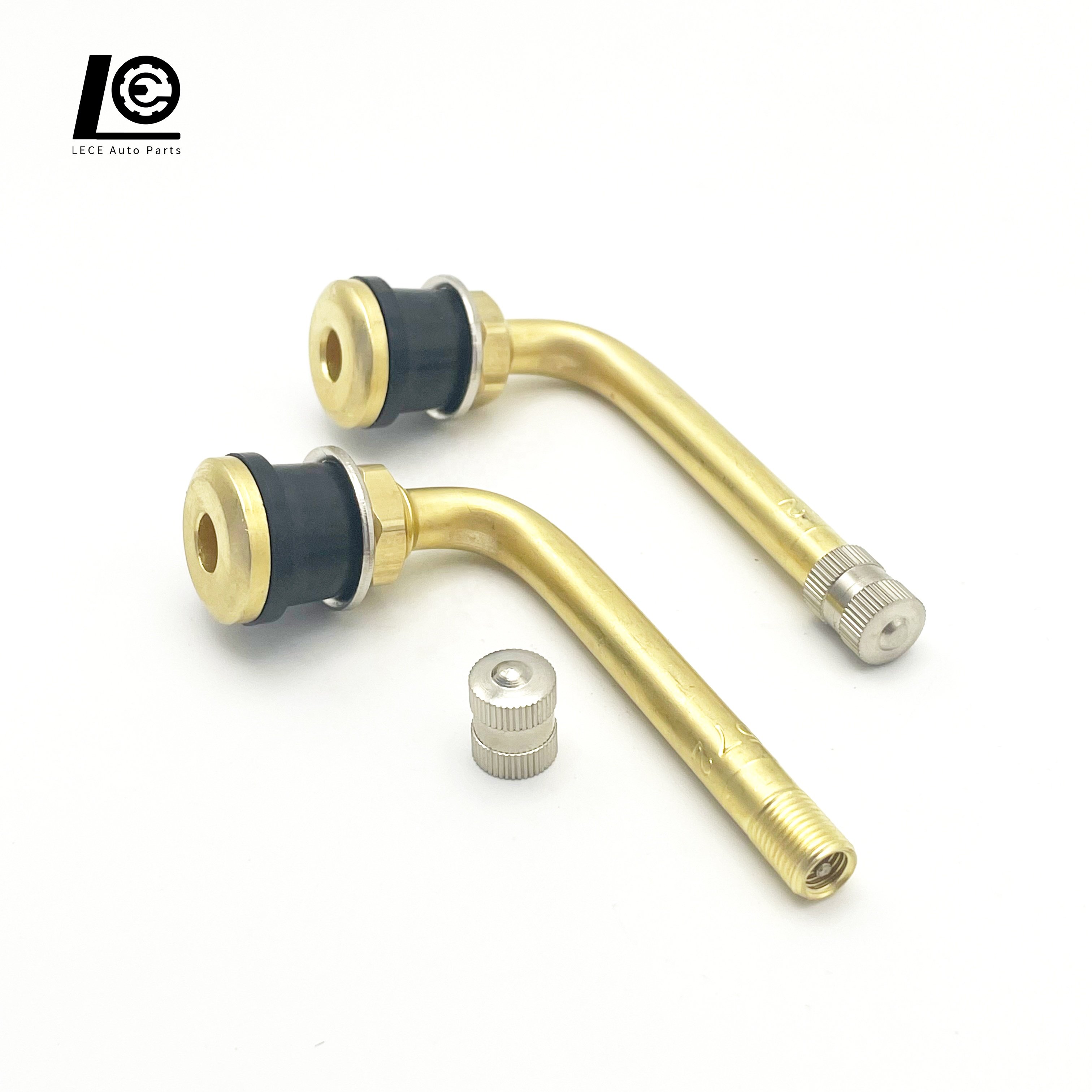 90 Degree TR571C Wheel Parts Brass Tubeless Tyre Metal Clamp-in Truck Tire Valves for Truck and Bus
