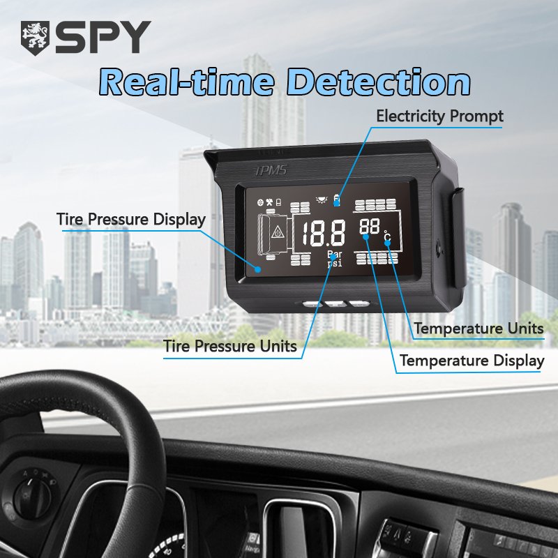 SPY Schrader Solar Tpms Systems Sensor 8 Bar Wheels Ez Sensores Automotrices 2 in One 1 Automotrices Truck Color Tpms