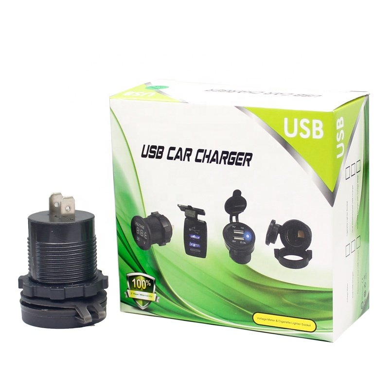 Waterproof DC 12V 24V QC3.0 USB Charger Digital Voltmeter Ammeter for Car Auto Van Boat RV UTV ATV Industrial