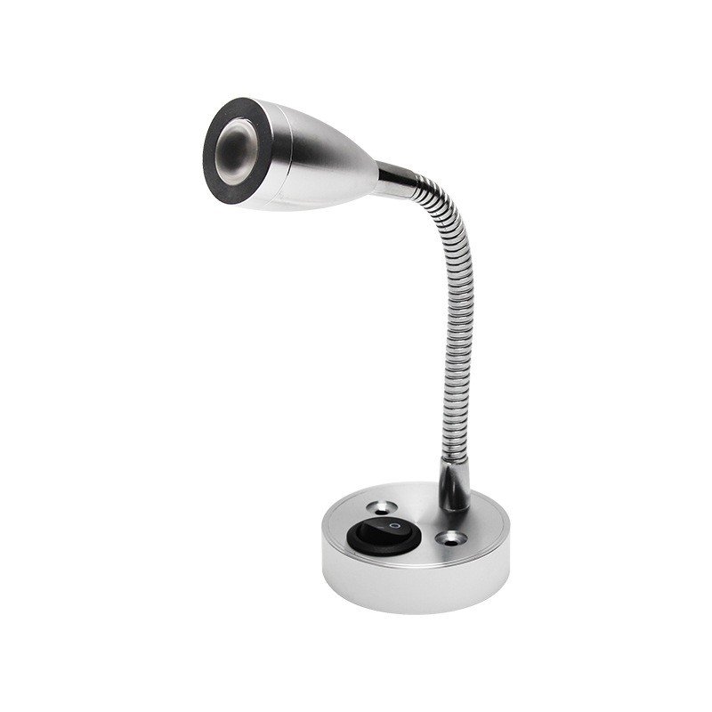 12V 3W Marine Caravan Interior Bedside Lamp with USB Charger Socket LED Reading Light for RV Boat Bus