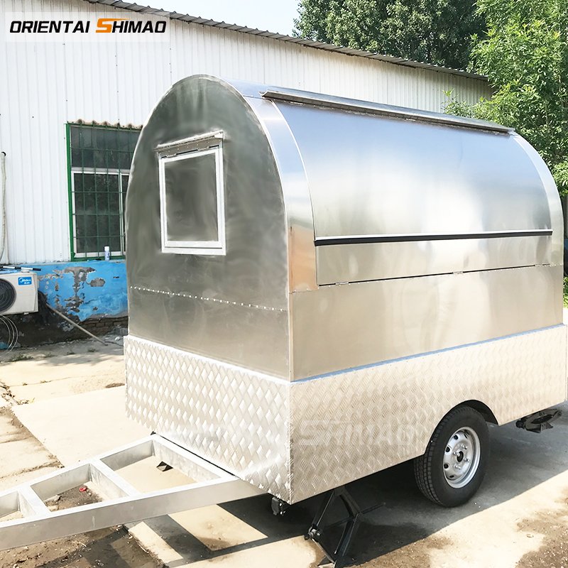 Mini Concession Food Trailer Cart Coffee Stainless Steel Food Truck