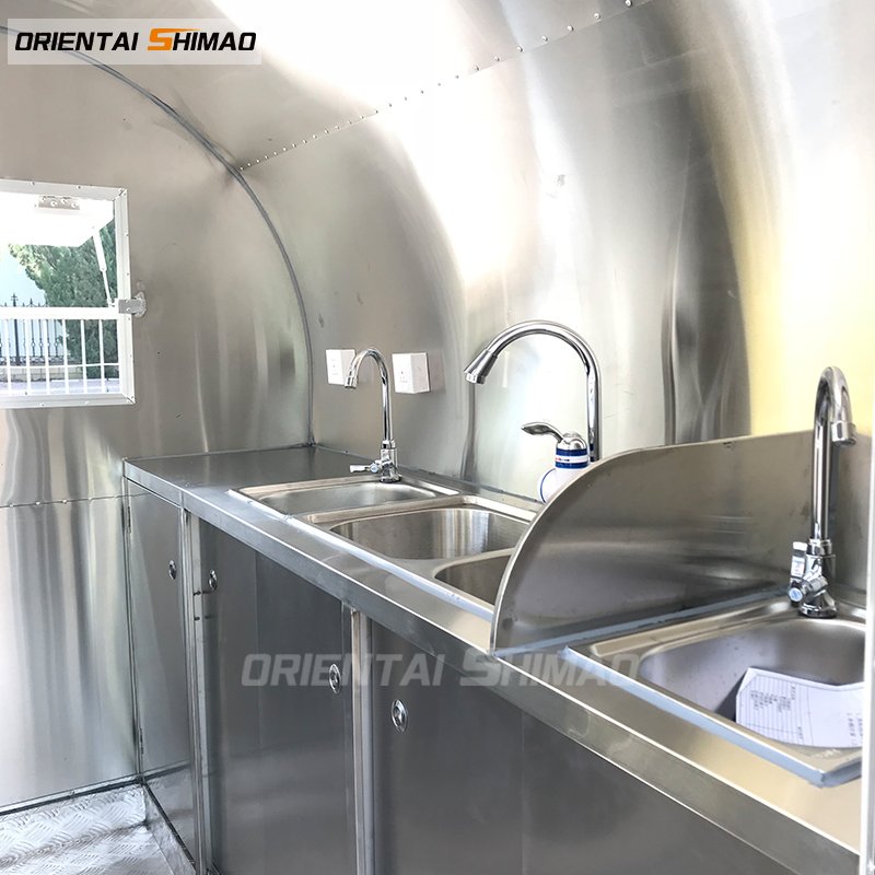 Mini Concession Food Trailer Cart Coffee Stainless Steel Food Truck