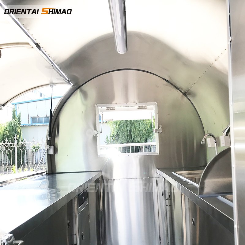 Mini Concession Food Trailer Cart Coffee Stainless Steel Food Truck