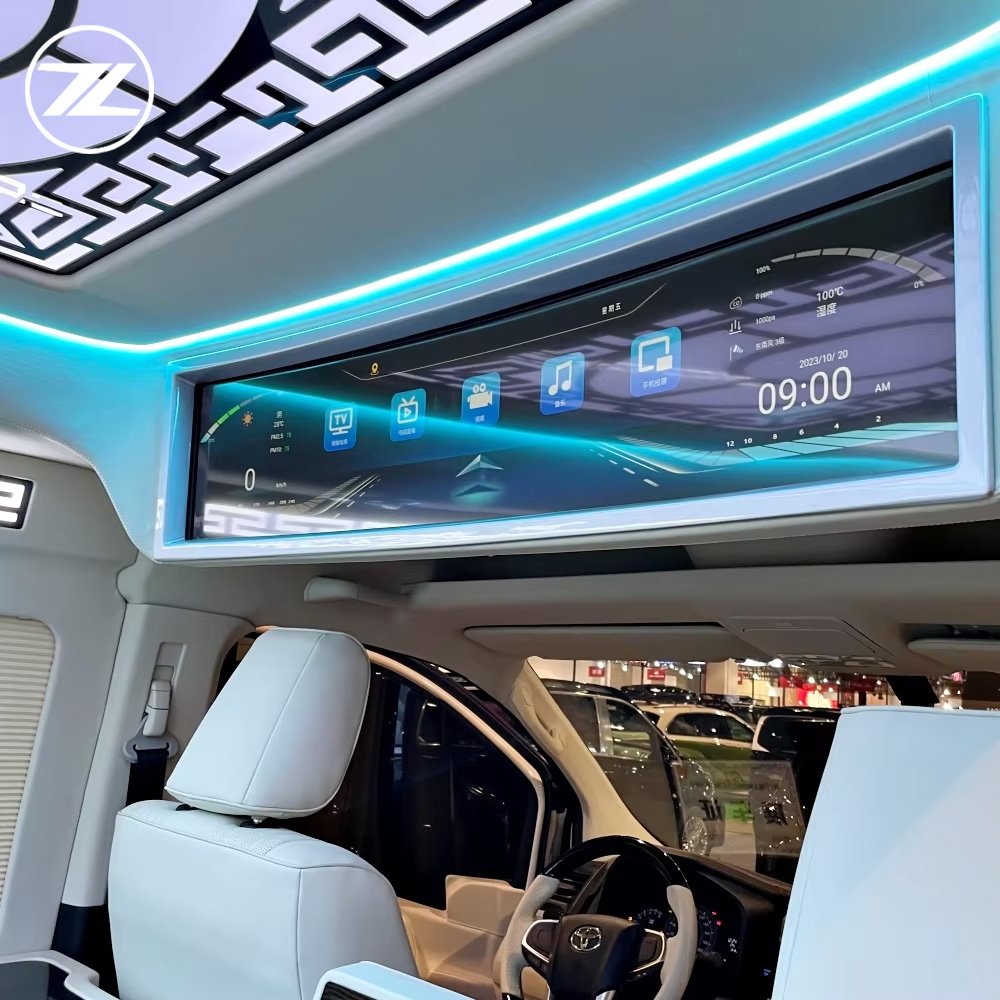 2024 Car Interior Upgrade Complete Modification Plan Luxury Accessory Headlight Kit LED TV TOYOTA Hiace Van Bus