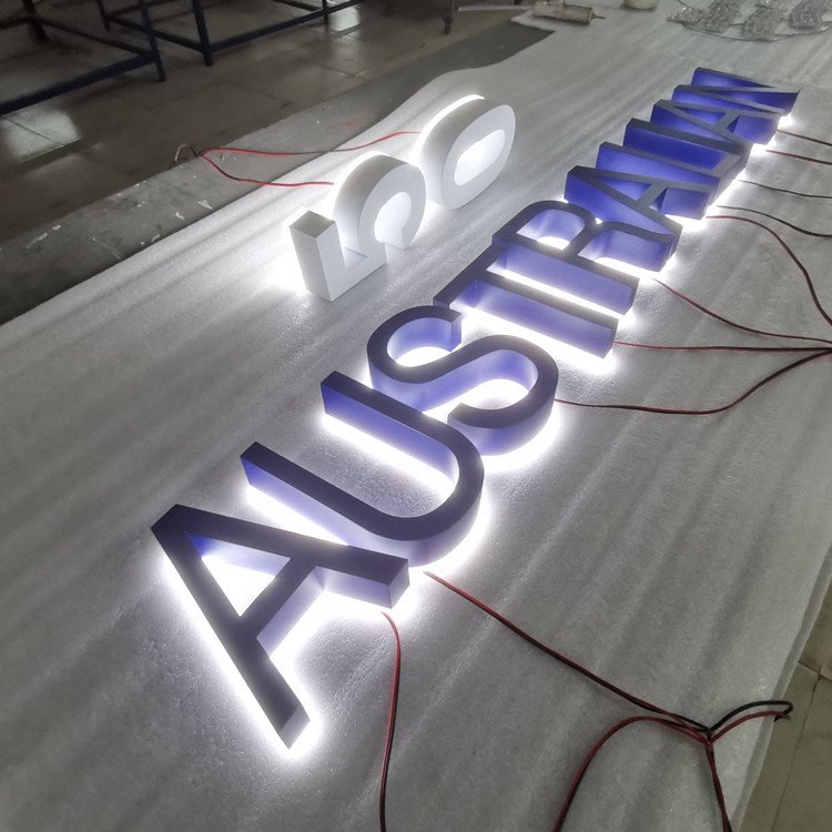 Outdoor Building Sign Waterproof 3D Signage Illuminated Channel Letters Custom Wall Large Led Letter Sign Letreiro Luminoso